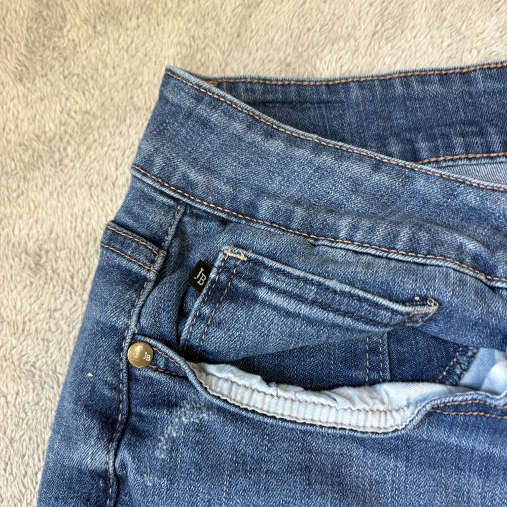 Judy Blue Jeans Womens 18W Plus Blue Boyfriend Fit Mid Rise Frayed Hem Dem - Picture 8 of 12